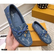 Louis Vuitton Gloria Flat Loafers Denim Blue 2021