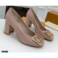 Louis Vuitton Heel 7.5cm Dauphine Madeleine Pumps Patent Nude Pink 2021