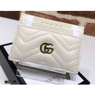 Gucci GG Marmont Card Case 443127 White