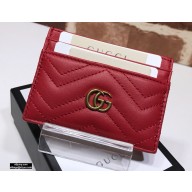 Gucci GG Marmont Card Case 443127 Red