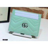 Gucci GG Marmont Card Case 443127 Pastel Green