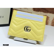 Gucci GG Marmont Card Case 443127 Pastel Yellow