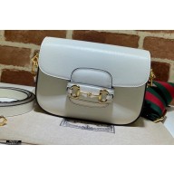 Gucci Horsebit 1955 Mini Shoulder Bag 658574 Leather White 2021