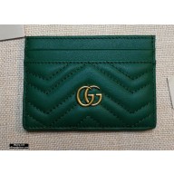 Gucci GG Marmont Card Case 443127 Dark Green