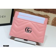 Gucci GG Marmont Card Case 443127 Pastel Pink