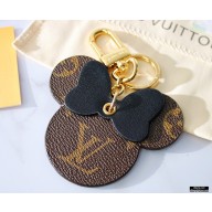 Louis Vuitton Monogram Canvas Bag Charm and Key Holder Mickey Minnie Mouse Black