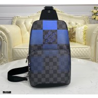 Louis Vuitton Damier Graphite Giant Canvas Avenue Sling Bag N40404 Blue