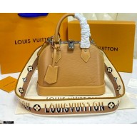 Louis Vuitton Epi Leather Alma BB Bag M57540 Honey Gold with Embroidered Logo Wide Strap 2021