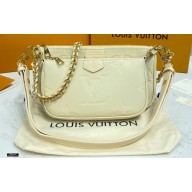 Louis Vuitton Embossed Leather Multi Pochette Accessoires Bag M80447 Cream 2021