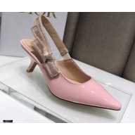 Dior Heel 6.5cm J'Adior Slingback Pumps Patent Calfskin Pink 2021