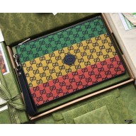 Gucci GG Multicolor Pouch Bag 657581 Green/Yellow/Blue/Pink/Red 2021