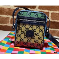 Gucci GG Multicolor Messenger Bag 658659 Green/Yellow/Blue/Pink/Red 2021