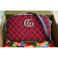 Gucci GG Marmont Multicolor Small Shoulder Camera Bag 447632 Red/Yellow/Pink/Green 2021