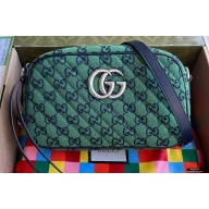 Gucci GG Marmont Multicolor Small Shoulder Camera Bag 447632 Green 2021