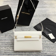 Saint Laurent Manhattan Shoulder Bag In Smooth Leather 579271 White