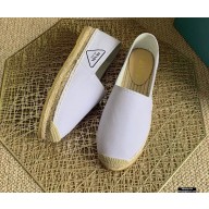 Prada Gabardine Fabric Espadrilles White 2021