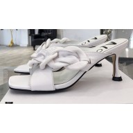 N°21 Braided Chunky Chain-Embellished Mules White 2021