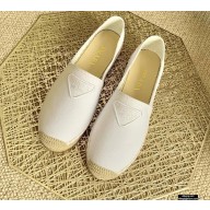 Prada Logo Fabric Espadrilles White 2021