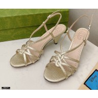Gucci Heel 6cm Double G Sandals 648696 Python Print Gold 2021