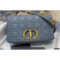Dior Medium Caro Bag in Supple Cannage Calfskin Cloud Blue 2021