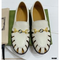 Gucci Interlocking G Horsebit Loafers White 2021