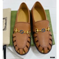 Gucci Interlocking G Horsebit Loafers Brown 2021