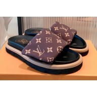 Louis Vuitton Monogram Nylon Pool Pillow Comfort Mules Brown 2021