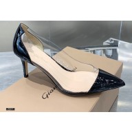 Gianvito Rossi Heel 7cm Plexi Pumps Patent Black
