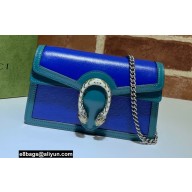Gucci Dionysus Super Mini Shoulder Bag 476432 Leather Blue/Turquoise 2021
