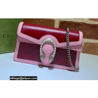 Gucci Dionysus Super Mini Shoulder Bag 476432 Leather Red/Pink 2021