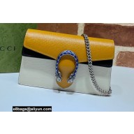 Gucci Dionysus Super Mini Shoulder Bag 476432 Leather Orange/White/Black 2021