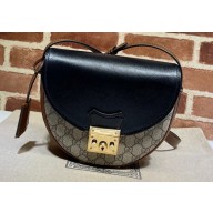 Gucci Padlock Small Crescent Shaped Shoulder Bag 644524 Black 2021