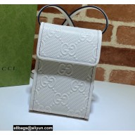 Gucci GG Embossed Mini Bag 625571 White 2021