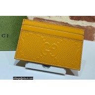 Gucci GG Embossed Card Case 625564 Yellow 2021