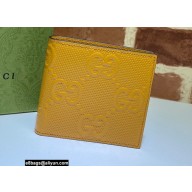 Gucci GG Embossed Wallet 625562 Yellow 2021