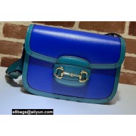 Gucci Horsebit 1955 Small Shoulder Bag 602204 Leather Blue/Turquoise 2021