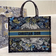 Dior Book Tote Bag in Constellation Embroidery Blue 2021