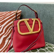 Valentino Supervee Calfskin Handbag Red 2021
