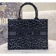 Dior Small Book Tote Bag in Gray Mizza Embroidery 2021