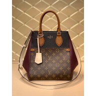louis vuitton monogram canvas Fold Tote MM m45409 burgundy