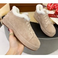 Loro Piana Shearling Fur Suede Nuages Sneakers 06