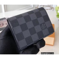 Louis Vuitton Enveloppe Carte de visite Card Holder Damier Graphite Canvas N63338