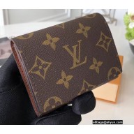 Louis Vuitton Enveloppe Carte de visite Card Holder Monogram Canvas M63801
