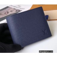 Louis Vuitton Amerigo Wallet Taiga Leather Ocean Blue M62046