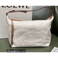 Loewe Medium Cubi Bag in Anagram Jacquard and Calfskin 2021