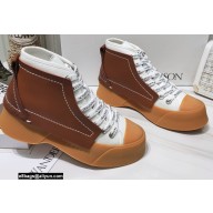 JW Anderson Leather and Canvas High-Top Sneakers 03 2021