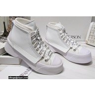JW Anderson Leather and Canvas High-Top Sneakers 04 2021