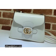 Gucci Small Messenger Bag with Double G 648934 Leather White 2021