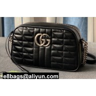 Gucci Aria Collection GG Marmont Small Shoulder Bag 447632 Black 2021