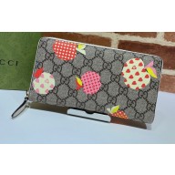 Gucci Les Pommes Zip Around Wallet 663924 Apple Print 2021